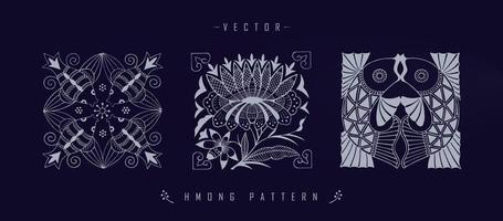 Chinese traditional art patterns vector