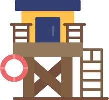 Lifeguard Tower Creative Icon Design vector