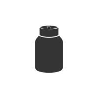 Salt icon with silhouette style. Icon for web design, apps, sticker, banner, poster, printing usage and part of logo. vector