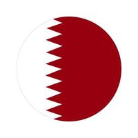 Flag of Qatar icon in the circle isolated on white background. vector