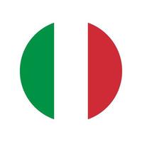 Flag of Italy icon in the circle isolated on white background. vector
