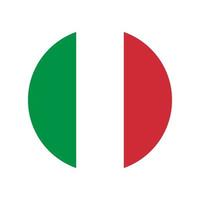 Flag of Italy icon in the circle isolated on white background. vector