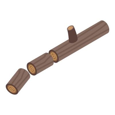 Tree cutting icon isometric vector. Garden trim