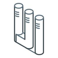 Visual pipes icon isometric vector. Memory perception vector