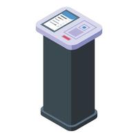 Vote online box icon isometric vector. Election process vector