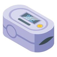 Home heart monitor icon isometric vector. Palpitation ecg vector