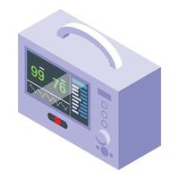 Clinic heart monitor icon isometric vector. Person beat vector