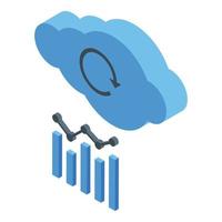 Data cloud isometric vector. Business data vector