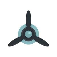 Aircraft repair motor propeller icon flat isolated vector