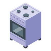 Cooking stove icon isometric vector. Kitchen pan