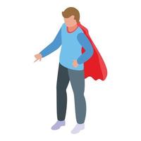 Superhero insight icon isometric vector. Business idea vector