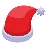Santa hat icon isometric vector. Party cap