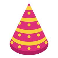 Birthday cone icon isometric vector. Party hat vector