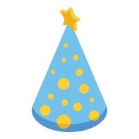 Sky cone icon isometric vector. Party cap vector