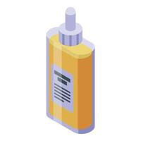 Sunscreen bottle icon isometric vector. Spf summer vector