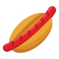 German hot dog icon isometric vector. Top food