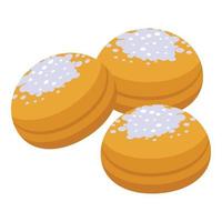 German sweet bakery icon isometric vector. Food dish vector