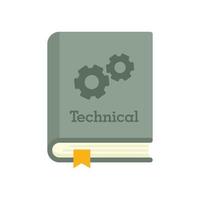 icono de libro técnico vector aislado plano