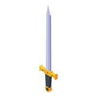 Medieval sword icon isometric vector. King history vector