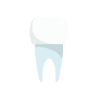 diente blanco implante icono plano aislado vector