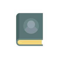 Life skills book icon flat isolated vector