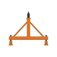 Aircraft repair stand icon flat isolated vector