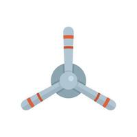 Aircraft repair propeller icon flat isolated vector