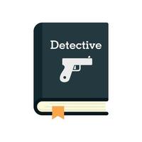 Detective book icon flat isolated vector