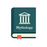 Mythology book icon flat isolated vector