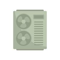 Technology air conditioner icon flat isolated vector