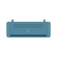Black air conditioner icon flat isolated vector
