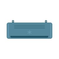 Black air conditioner icon flat isolated vector