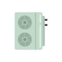 Industrial air conditioner icon flat isolated vector