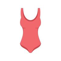 Girl swimsuit icon flat isolated vector