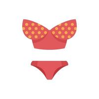 Modern swimsuit icon flat isolated vector