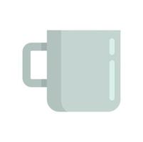 Survival steel mug icon flat isolated vector