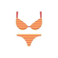 Hot girl swimsuit icon flat isolated vector