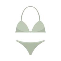 Vintage swimsuit icon flat isolated vector