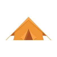 Survival tent icon flat isolated vector