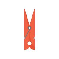 Stick clothes pin icon flat isolated vector