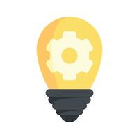 Innovation bulb idea icon flat isolated vector