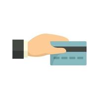 Crowdfunding credit card icon flat isolated vector