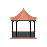 Furniture gazebo icon flat isolated vector