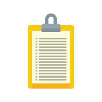 Storage card list icon flat isolated vector