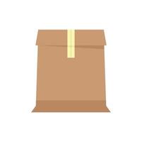 Storage carton box icon flat isolated vector