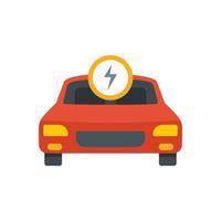 Electric car repair icon flat isolated vector