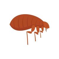 Parasite bug icon flat isolated vector