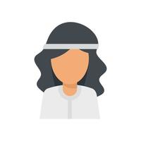 hipnosis mujer icono plano aislado vector