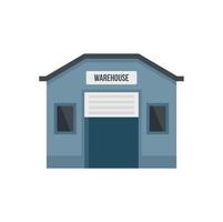 Storage warehouse icon flat isolated vector