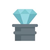 Diamond video game prize icon flat isolated vector